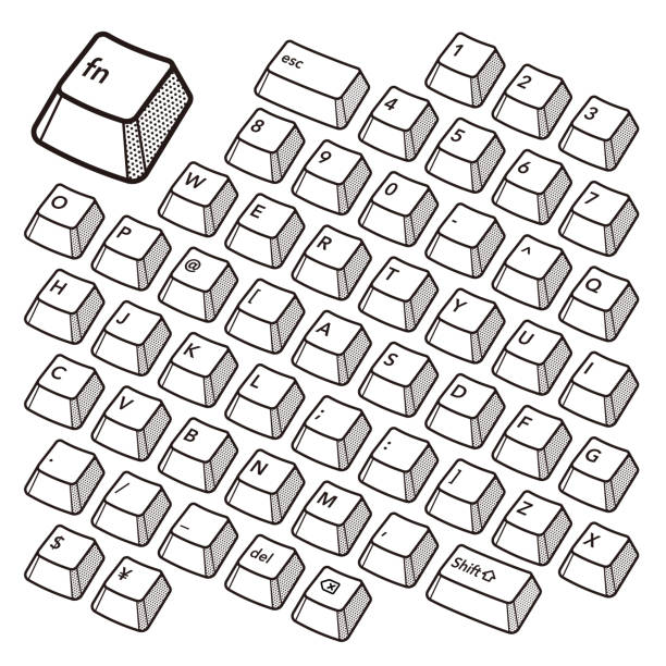 Computer Keyboard Keys Set Computer Keyboard Keys Set computer key stock illustrations