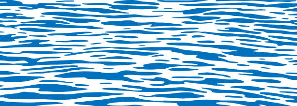 Background with waves on a water surface One color vector texture of a wavy water surface rippled stock illustrations