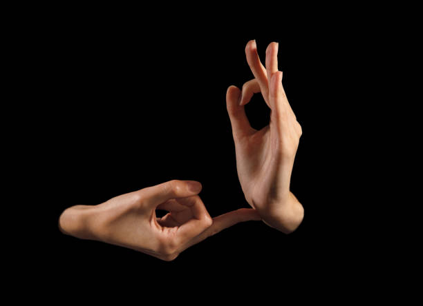 istock female hands expression gestures isolated on black background 1353158714