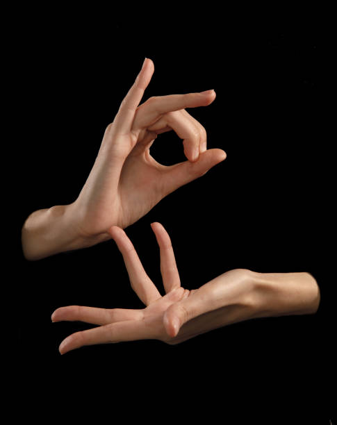 istock female hands expression gestures isolated on black background 1353158716