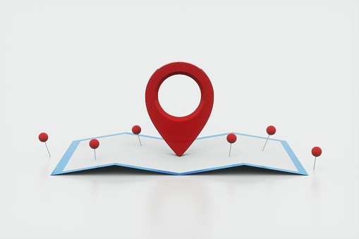 Direction, Map Pin Icon, Three Dimensional, Map