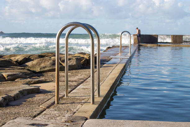 Swimmer at Pool by the Sea