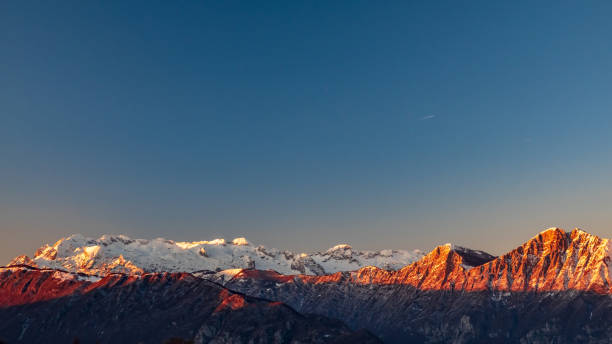 istock Winter sunset in the Julian alps 1353168518