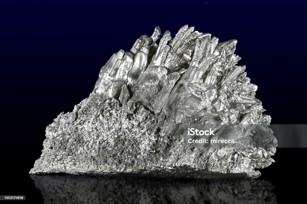 Natural Magnesite Mineral crystals - Magnesium Cluster Magnesium Stock Photo