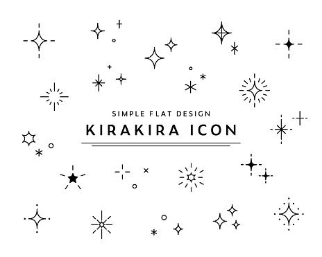 A set of twinkling star icons.
This illustration has elements of simplicity, night, sparkle, and cleanliness.