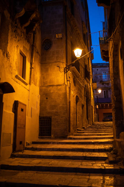 istock Taranto old city streets at night 1353187994