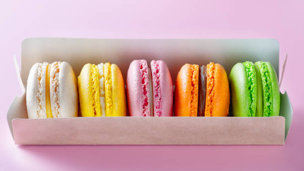 istock Sweet and colourful french macaroons 1353188348