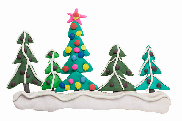 istock Border from  Christmas  fir trees 135319542