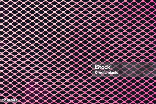 Metal Mesh Texture Take The Gradient Pink Mesh Texture As The Background Stock Photo - Download Image Now
