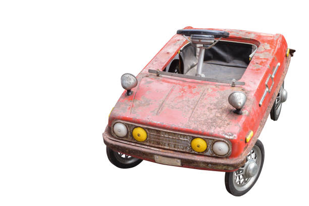 istock di cut Ancient red children is car on white background, object, transportation, copy space 1353196407