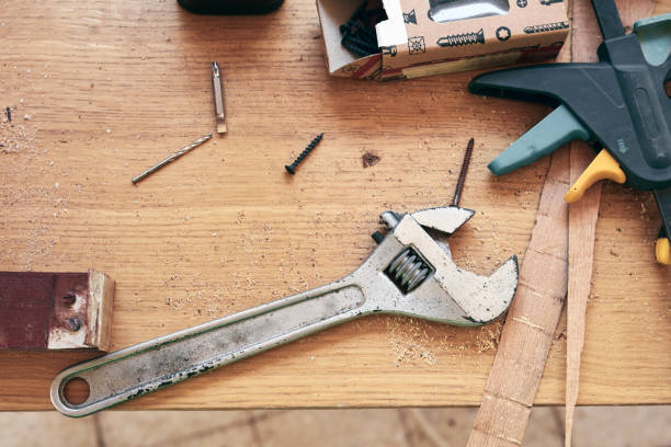 istock Handyman's miscellaneous tools for fixing furniture and various things. 1353197102