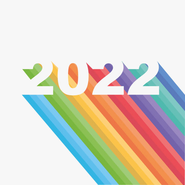 istock 2022 happy new year colorful background with text. 2022 vector banner, poster, flyer design template. 1353199870