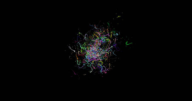 istock Christmas, New Year fireworks with sparkling lights and stars, ignites an explosion blend mode 1353202233