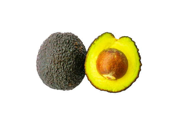 istock top view of ripe avocado on white background with clipping path 1353204553