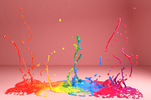 Slow motion paint splash