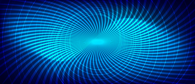 abstract blue tech background with lines and spiral