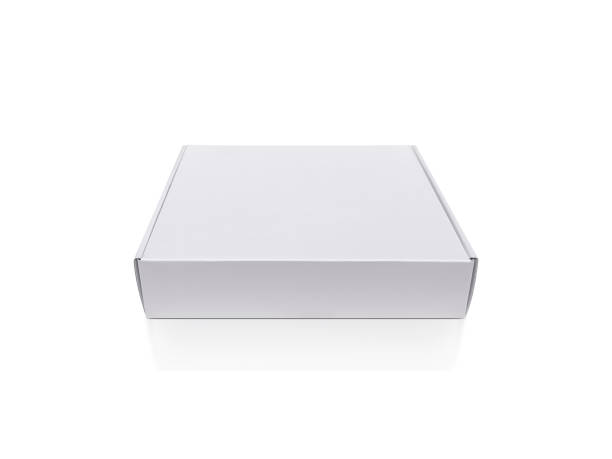 blank packaging cardboard box isolated on white background ready for packaging design