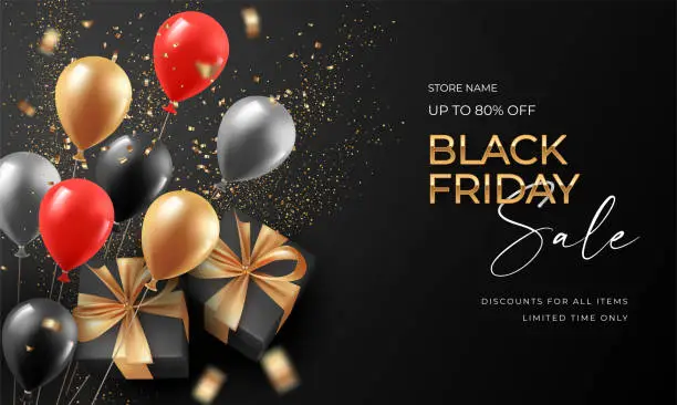 Vector illustration of Black Friday sale banner