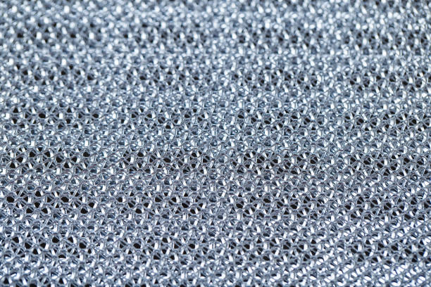 istock Mesh for the kitchen hood. Mesh texture close-up. Fine Steel Air Filter Mesh 1353219430