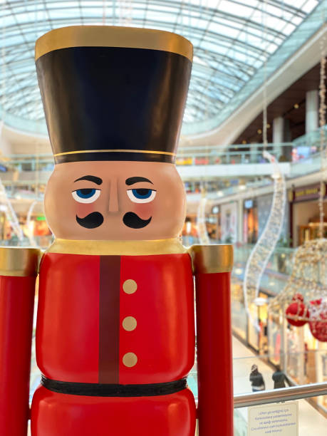 istock Christmas nutcracker figurine in shopping mall at christmas time 1353221256
