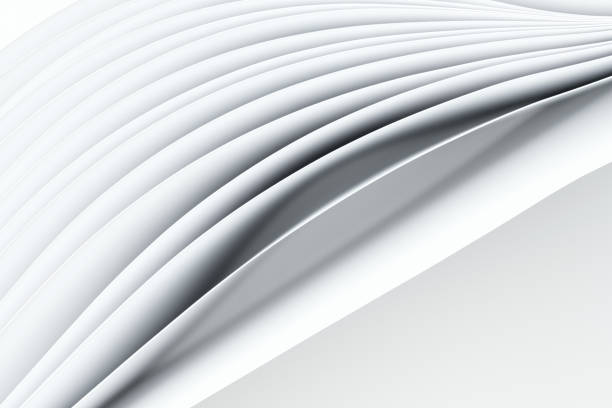 istock Sheets of white paper on white background. Abstract background. 1353223195