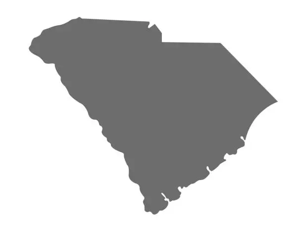Vector illustration of South Carolina map