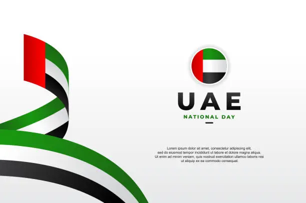 Vector illustration of UAE National Day Design Background For Greeting Moment