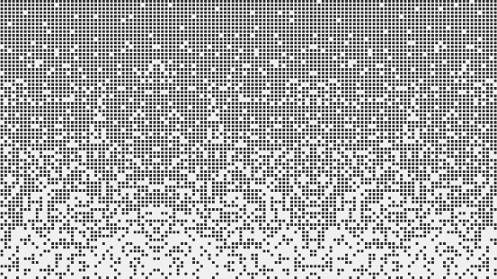Fragmented Blocks Fragmented Matrix Blocks Falling Down In Black And White It Looks Like ...