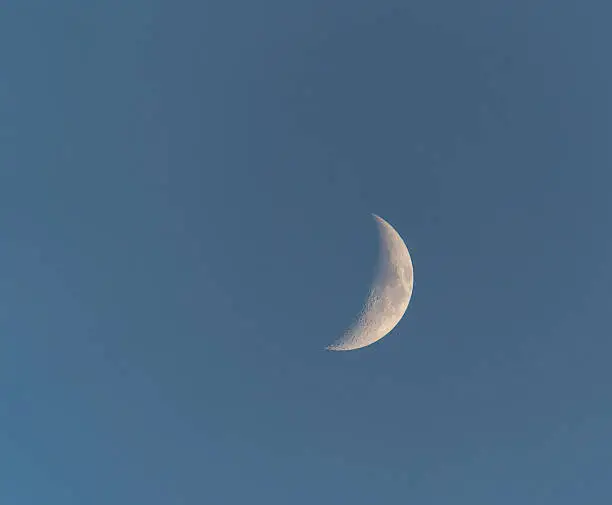 Photo of Dim sky and beautiful crescent moon