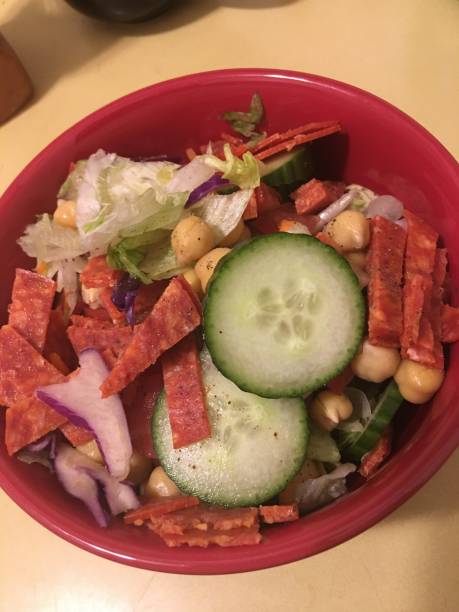 Hearty Salad Close-Up stock photo