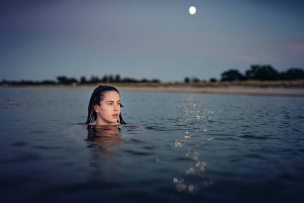 istock Late Night Relaxing Swim 1353237564