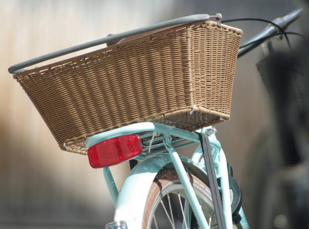 istock Bike basket on a bicycle 1353237627
