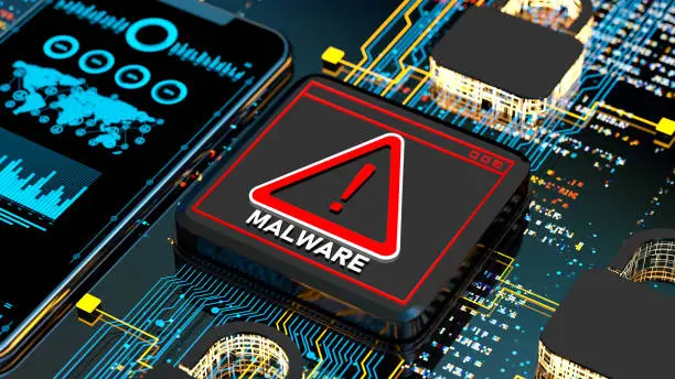 Photo of Abstract Warning of a detected malware program