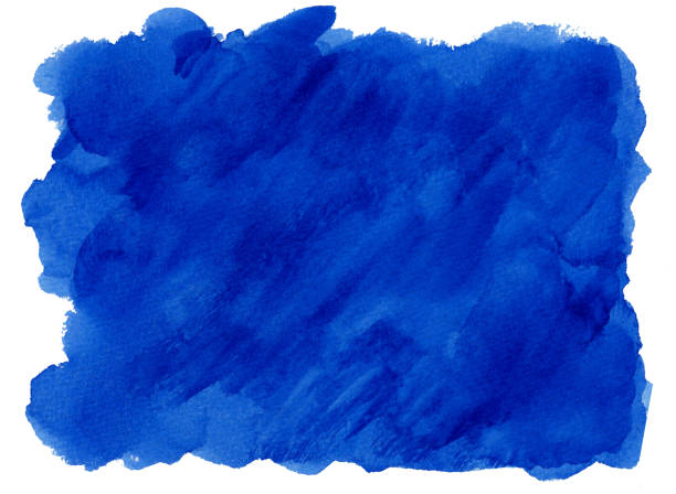 istock Abstract blue watercolor painting background 1353243921