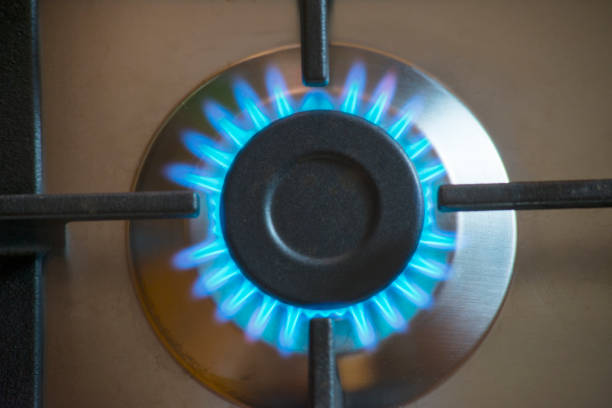 istock Gas stove burner. 1353243992