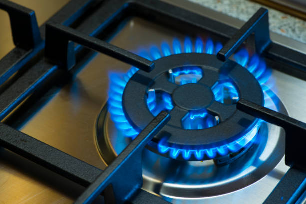 istock Gas stove burner. 1353244025