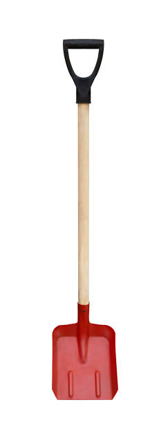 istock Shovel with wooden handle isolated on white 1353244059