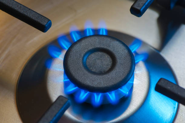 istock Gas stove burner. 1353244209