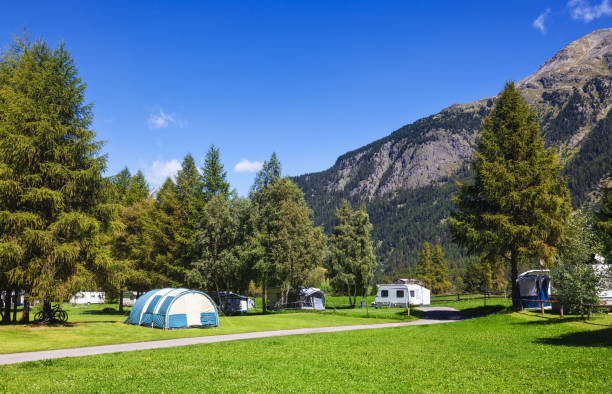 istock Campsite at Swiss Alps 1353249974