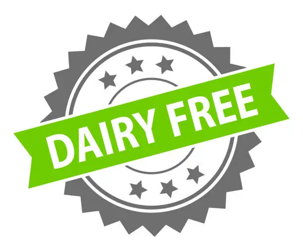 Vector illustration of Dairy Free - Stamp, Imprint, Seal Template. Grunge Effect. Vector Stock Illustration