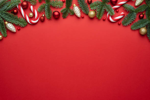 istock Red background for Merry Christmas and Happy New Year 1353255396
