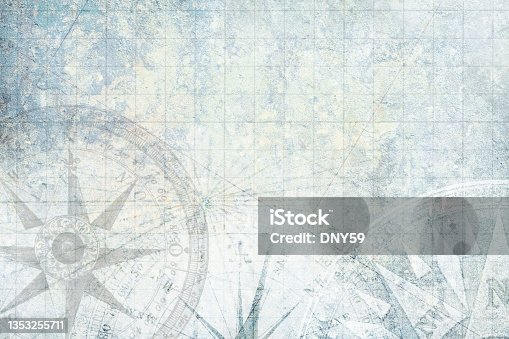 istock Compasses On Old Map 1353255711