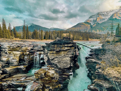 Athabasca Falls in Jasper, AB