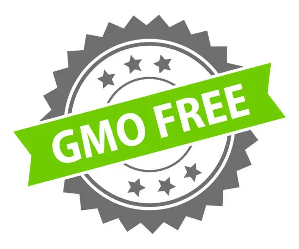 Vector illustration of GMO Free - Stamp, Imprint, Seal Template. Grunge Effect. Vector Stock Illustration