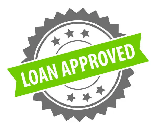 Vector illustration of Loan Approved - Stamp, Imprint, Seal Template. Grunge Effect. Vector Stock Illustration