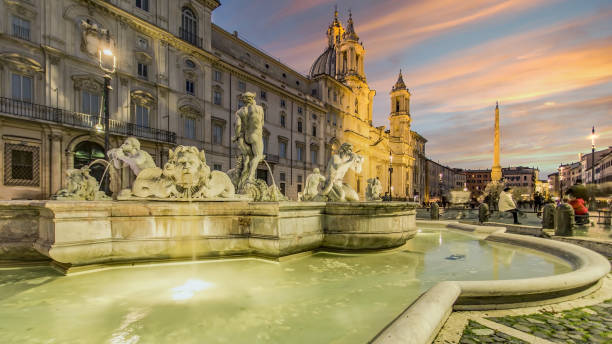 istock Piazza Navona is a public open space in Rome, Italy. 1353260275
