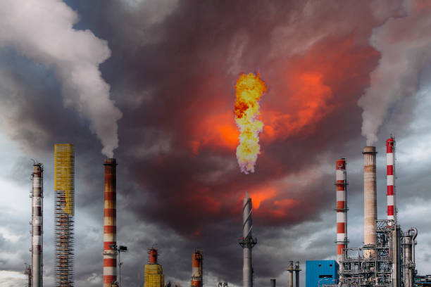 istock Oil refinery in a large chemical industry 1353261114