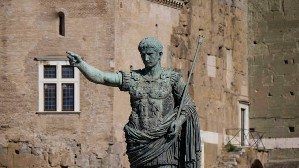 istock Statue at Roman Forum in Rome, Italy. 1353261396