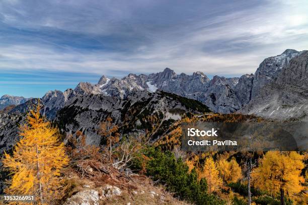 View From The Top Of Slemen On The Škrlatica Mountain Above The Krnica Valley Gorenjska Julian Alps Slovenia Europe Stock Photo - Download Image Now