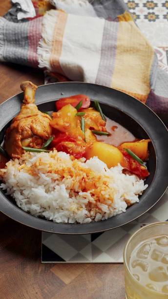 istock photo of rice with chicken 1353268861